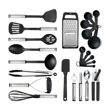 24PCS Kitchen Cooking Utensil Set - Nylon & Stainless Steel Non-Stick & Heat Resistant