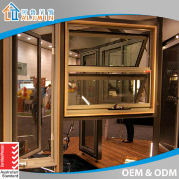 Cheap Power Coating Aluminum Awning Window Top Hung Window glass window in guangzhou factory price