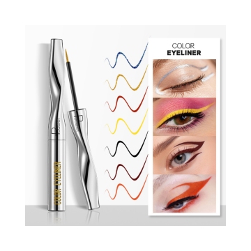 Custom gefärbte Flüssigkeits- und Bleistift -Eyeliner in 24 Farbtönen: Schwarz, braun, weiß, lila, wasserdichtes Make -up