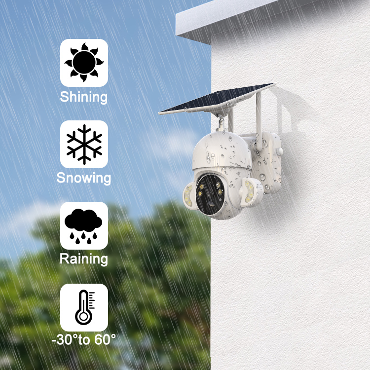 AI Auto Tracking Detection Smart PTZ Solar Camera