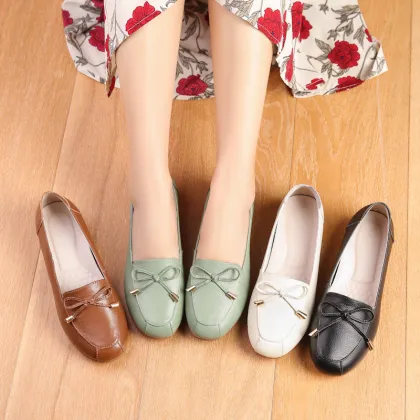 Middle aged Spring and Autumn Comfortable Leather Shoes