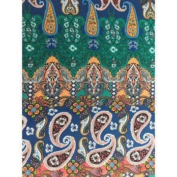 Paisley Tasarım Rayon Challis 30S Baskı Dokuma Kumaş