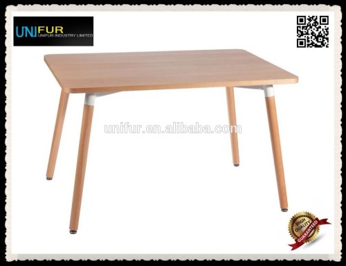 UFT994CS Unifur modern rectangle MDF rustic dining table with wood legs