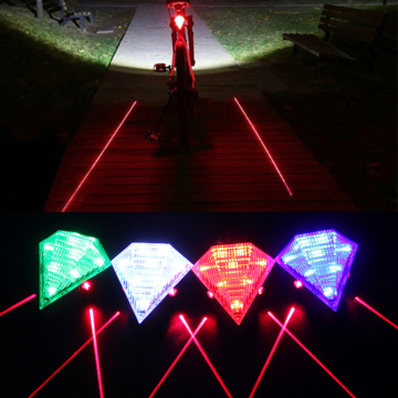 Basikal Basikal Berbasikal 8 LED 2 Laser Beam Tail Lampu