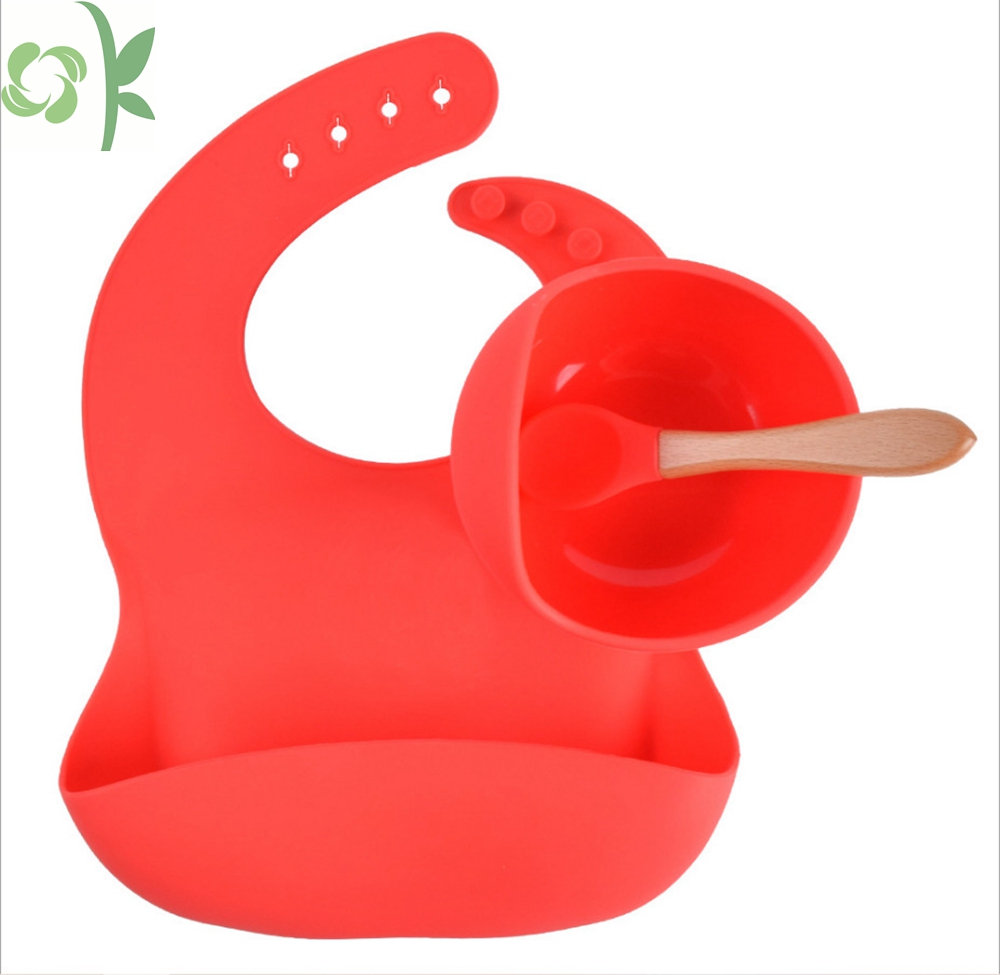 Silicone Waterproof Baby Suction Bowl with Spoon Set