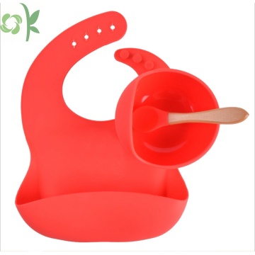 Silicone Waterproof Baby Suction Bowl with Spoon Set