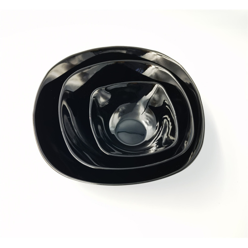 Black Opal Glass Dinner Set Square Soup Bowl