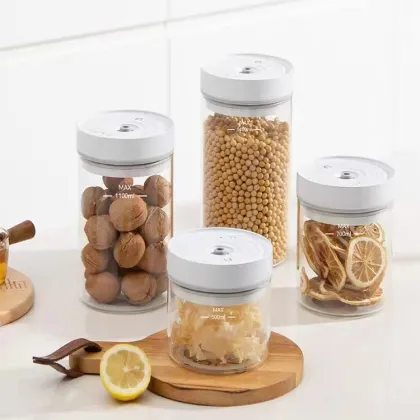 Multifunctional 4-Piece Vacuum Sealed Food Container with Can and Tank