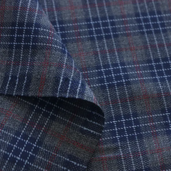 Poly Wool Blend Fabric: Yarn Dyed Wool Fabric for School Uniforms - W-086