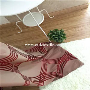 Traditional Red Color Shrinkage Yarn Curtain Fabric