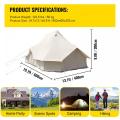 Exterllead 6m Canvas Bell Tent Yurt w/fogão