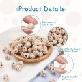 200pcs 10mm Round Wood Beads