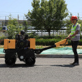 Walk behind Double Drum Road Roller 800kg vibratory road roller with good performance