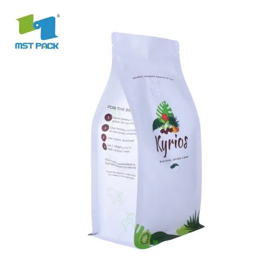 250g Compostable Biodegradable PLA Kraft Paper Coffee Bag