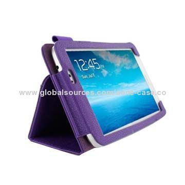 Leather Cases for Samsung, with 2-fold Stand Function