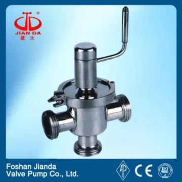 stainless steel sanitary hand hold globe reversing valve