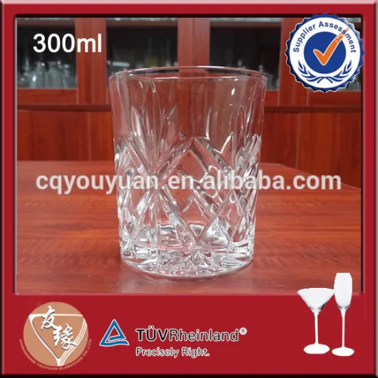 whiskey decanter and drinking glass with round bottom