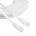 Cat6 Ethernet Cable 100ft Flat White With Clips