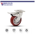 3inch High Strength Purplish Red Polyurethane Casters