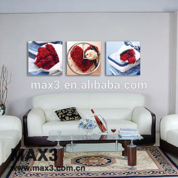 Max3 original brand 3 piece poster clock vertical wall decor photo wall clock