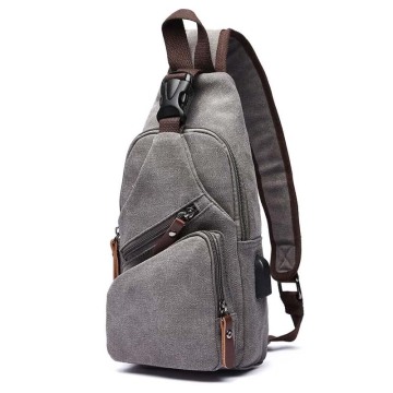 Unisex Vintage Canvas Crossbody Backpack for Cycling Hiking Travel Fishing