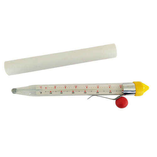 Kitchen Cooking Red Liquid alcohol Glass Tube Candy Thermometer for Jelly Chocolate Sugar Jam