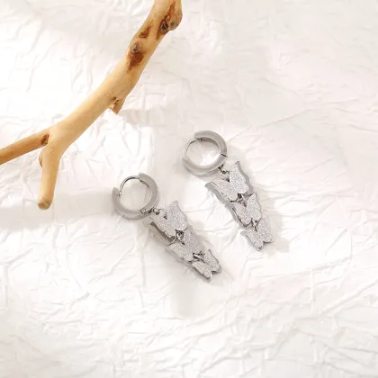 Fashion Long Tassel Frosted Gold Plated Waterproof Earrings