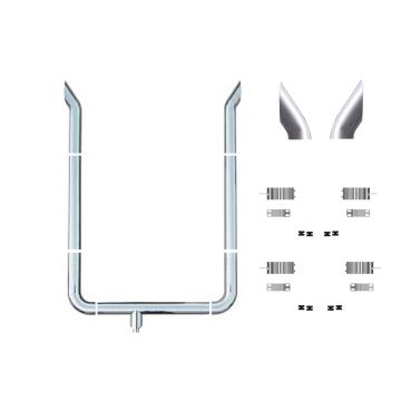 8 Inch Chrome or Stainless Steel Exhaust Kit for Kenworth Peterbilt by Manufacturer Aussie