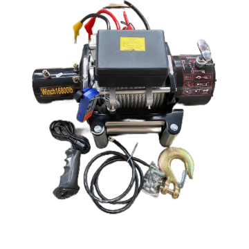 12V Steel Cable Electric Winch for Boat ATV 4WD - 16800LBS/7620KG Wireless