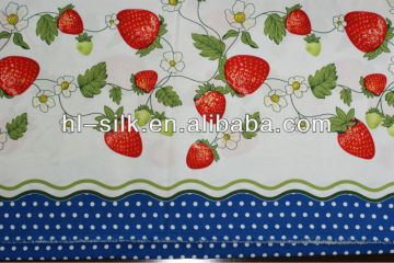 100% polyester knit printed fabric for table cloth