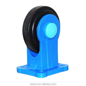 Capacità di carico da 100 kg Ruote in gomma da 4 pollici in gomma da staffa in nylon con bordo di plastica a 360 gradi sul bordo di plastica