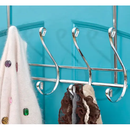 Metal door hook for towel hanging