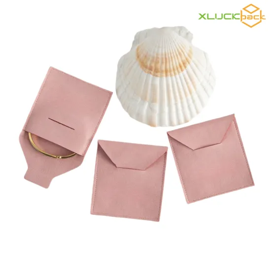 Plug-in Micro Jewelry Pouch with Envelope Flip-Top