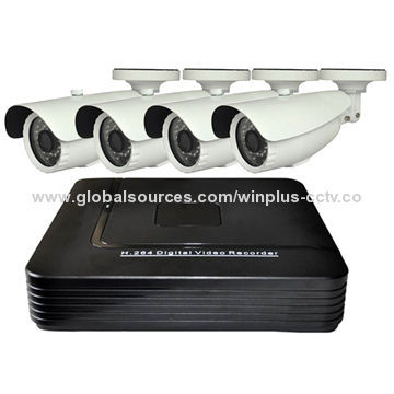 Wired 4CH 720p P2P NVR with 4x 720p IP Camera Kit, Supports ONVIF, Optional PoE