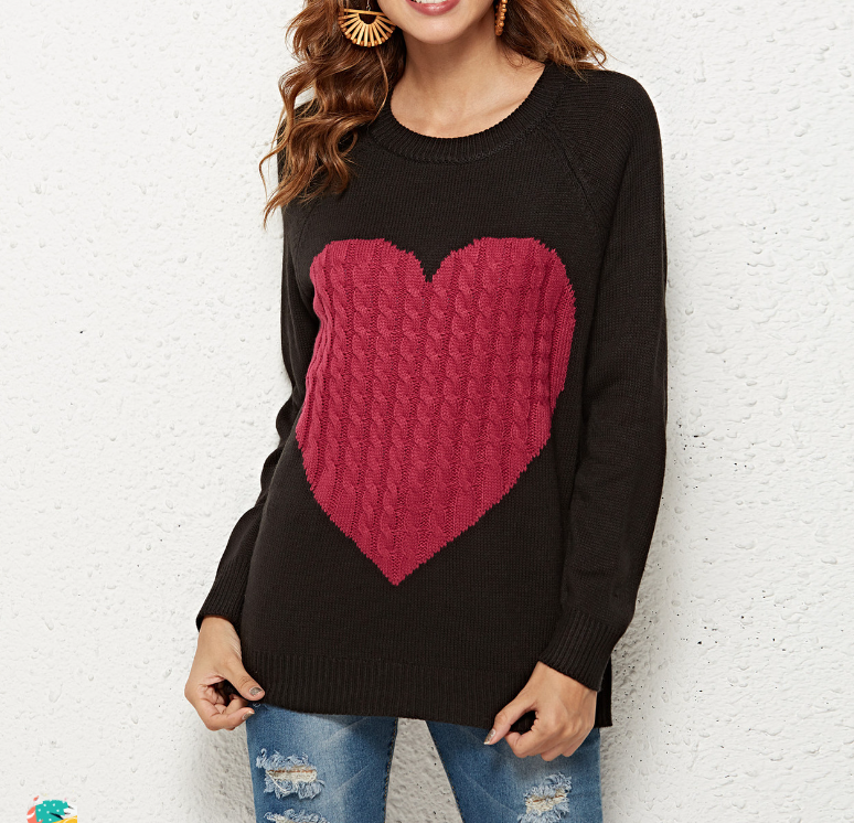 Loose Knitted Pullover Sweater Knit Tops