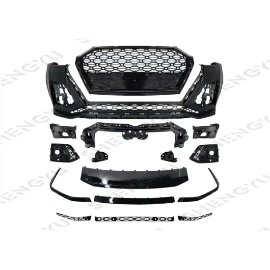 Car Front Bumper with Grille and Lip Kit for Audi Q5 2021-2023 RSQ8 Upgrade