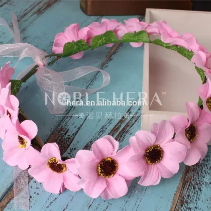 Newest Beach hair Accessories Daisy Floral Hair Bands Garlands Wreath