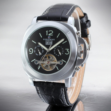 Leather strap 3atm waterproof automatic men watches