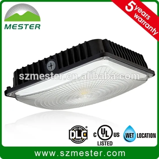 DLC UL 5800lm 120-277v 1-10v Dimming 70w LED Canopy Fixture Parking LED Garage Lighting & Parking Garage Lights