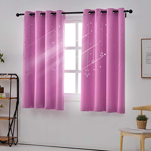 Peach Pink Cutout Curtains