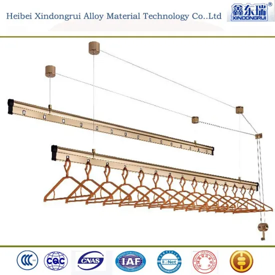 Natural anodized aluminium profile for clotheshorse hanger for drying clothes