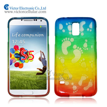 superior TPU case for Samsung Galaxy S5 footprint case by Laser carving decorative pattern