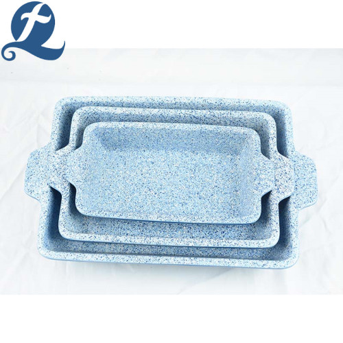 Wholesale lowest price tray rectangular ceramic baking pan