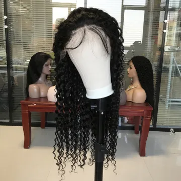 Own factory low cost natural and smooth kinky curly lace wig,  13*4 lace frontal kinky wig human hair