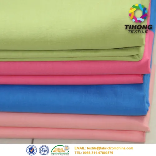 Soft textile poplin polyester cotton fabric