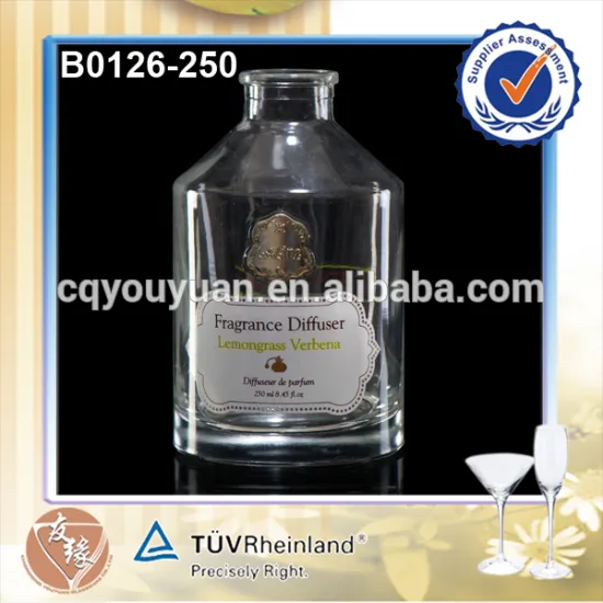 Round Small Perfume Bottles 250 ML New Design Glass Bottle 250 ML