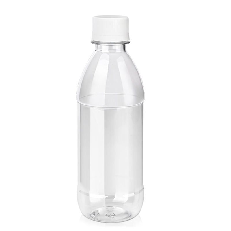 300ml 500ml en gros en plastique vide Plastique en plastique Eau claire Bouteille de boisson logo personnalisée avec couvercle à vis