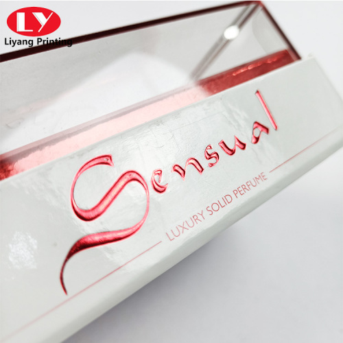 creat design lipstick with clear lid perfume box