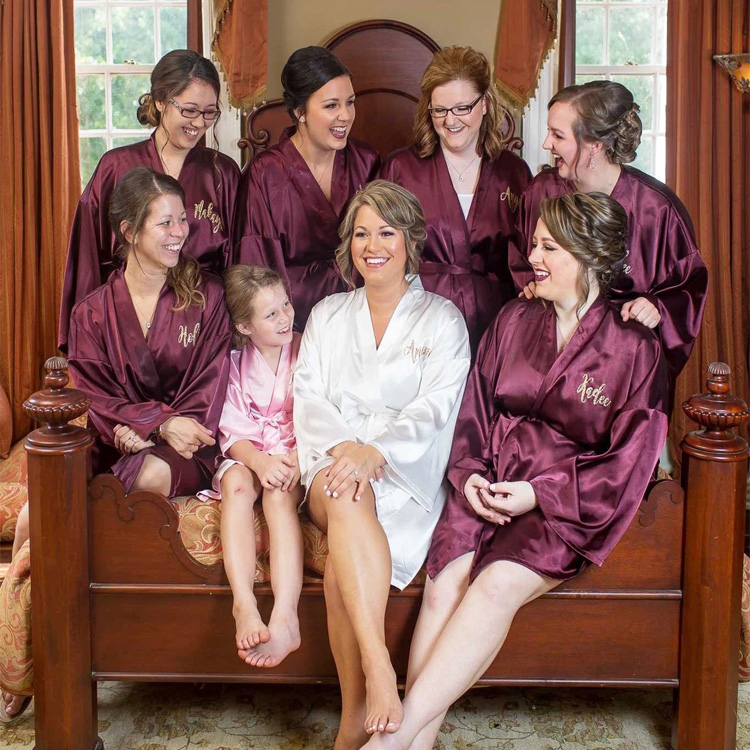 bride bridesmaid Silk Robe