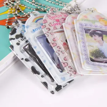 Customizable K-Pop Photocard Holder Keychains with Personalized Logo: Create Your Unique Fan Accessory